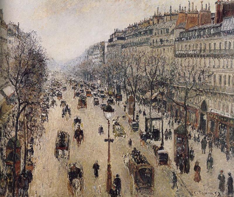 the morning the streets of, Camille Pissarro